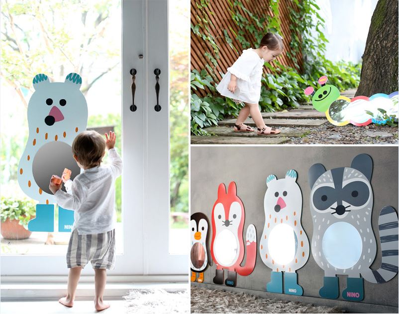 韓國 NINO 兒童彩繪壁貼鏡