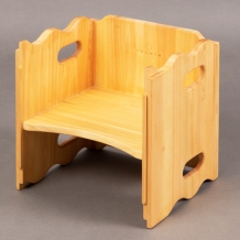 IKONIH 日本檜木 愛可妮 波浪造型椅 